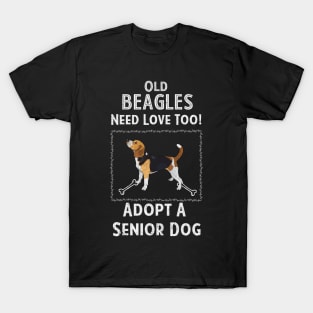 Senior Dog Adoption T-Shirt for Beagle Dog Lovers T-Shirt